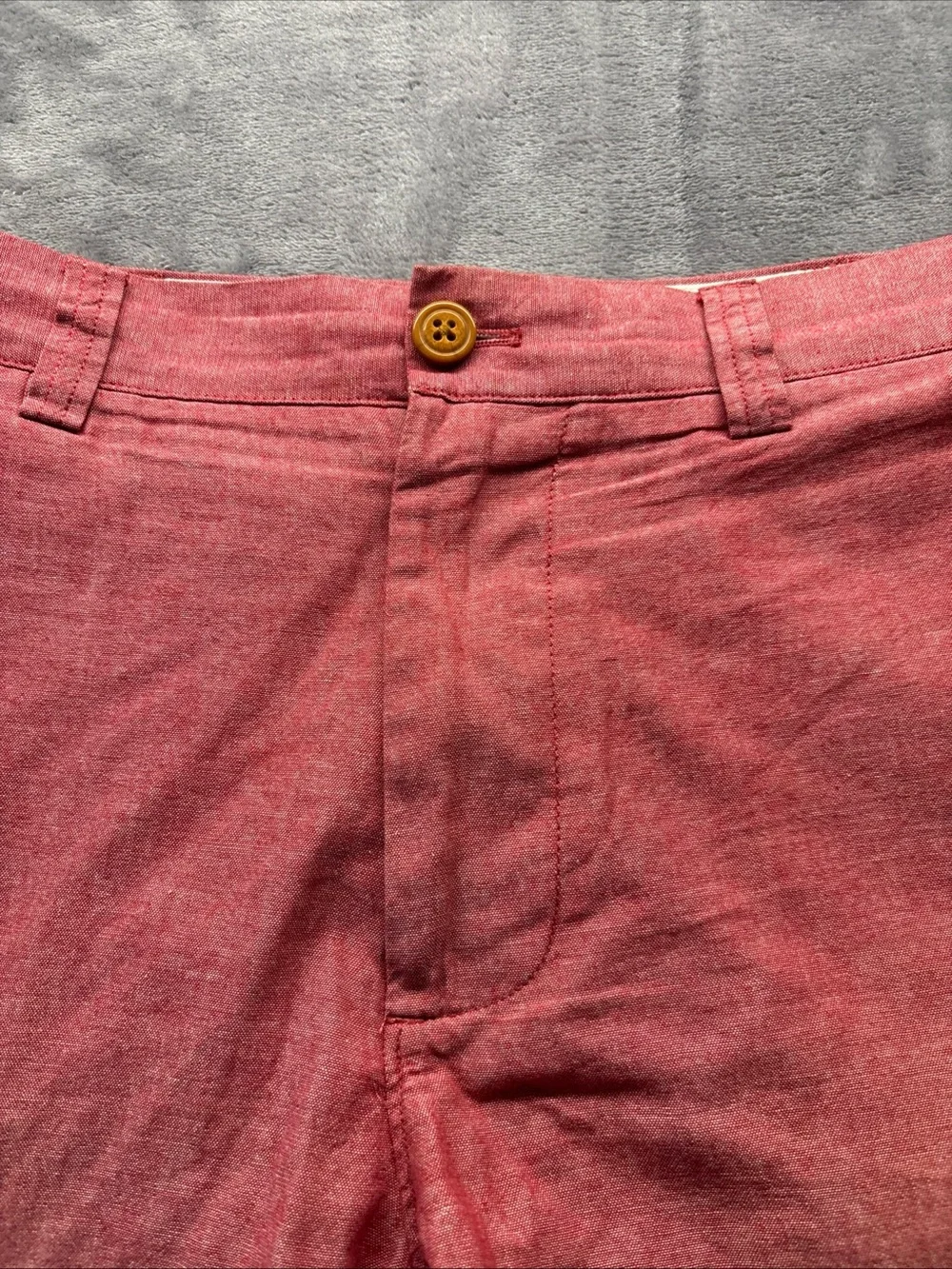 J. Crew Pink-light red Linen-Blend Bermuda Shorts men’s 33W 9 in in seam